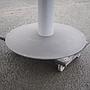 Table in veneered particle board with steel legs by Kinnarps from Antwerp's Court of Appeal (280,5 x 120 cm)