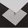 Square dining table with laminated tabletop and steel leg (69 x 69 cm)