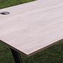 Office table with laminated tabletop and black steel legs (180 x 80 cm)