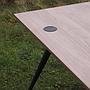 Office table with laminated tabletop and black steel legs (180 x 80 cm)