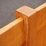 Bench with backrest in solid oak from Antwerp's Court of Appeal