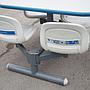 Bowling table with rotating plastic bucket seats by Brunswick