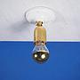 Swivel wall/ceiling brass socket with porcelain base (E27)