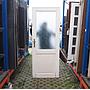 Wooden door with textured glass panels (H. 219,5 cm x W. 84,5 cm) - Right