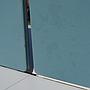 Office table with laminated tabletop and partition (240 x 164 cm)