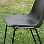 Stackable chair with black polypropylene shell