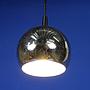 Hanging light in chromed steel