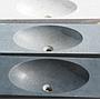 Basin in natural stone (polished basalt) - Only available in our physical shop