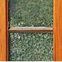 Quatruple door with transom in varnished solid pine with glass panels (H. 390 cm x W. 266 cm) - Right