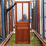 Door in varnished solid pine with glass panels (H. 245,5 cm x W. 86 cm) - Right