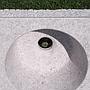 Basin in natural stone (L. 45 cm x W. 28 cm) - White
