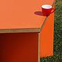 Coffee table by B-architecten from the Muntpunt library - Orange