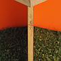 Coffee table by B-architecten from the Muntpunt library - Orange