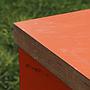 Coffee table by B-architecten from the Muntpunt library - Orange
