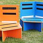 Seating structure by B-architecten from the Muntpunt library (various colors)