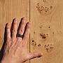 Wide plank flooring in solid oak with singularities (L. 246 x W. 19 cm)