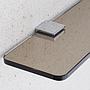 Bathroom shelf in smoked tempered glass by Veca
