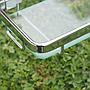 Bathroom shelf in clear tempered glass