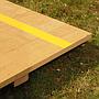 Gymnasium flooring panel in varnished solid beech (222 x 122 cm) - Sold per panel