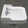 Pedestal bathroom sink in ceramic