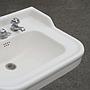 Pedestal bathroom sink in ceramic
