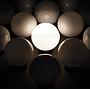 Wall/Ceiling light in opaline glass and bakelite - Angled