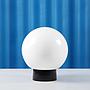 Wall/Ceiling light in opaline glass and bakelite - Straight