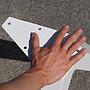 Pair of triangular table legs 'Sanba' by PJ Mares for Serax - White