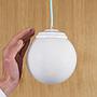 Hanging light in opaline glass (⌀ 15 cm)