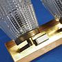 Wall sconce with textured glass diffusers (2 x E14)