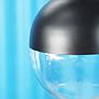 Hanging light in black plated steel with glass diffuser by Utilicht (⌀ 19 cm)
