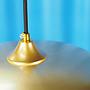 Hanging light in gold plated steel with glass diffuser by Utilicht (⌀ 24,5 cm)