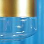 Hanging light in gold plated steel with glass diffuser by Utilicht (⌀ 24,5 cm)