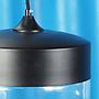 Hanging light in black plated steel with glass diffuser by Utilicht (⌀ 24,5 cm)