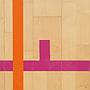 Gymnasium panel in cross-laminated timber with maple veneer (222 x 122 cm) - Sold per panel