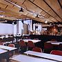 Ceiling module in varnished oak plywood by Christophe Gevers from the Générale de Banque (L. 197 cm)