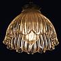 Hanging light with textured glass diffuser