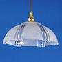 Hanging light 'Daniel' with textured & frosted glass diffuser