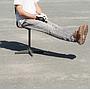 School chair in pagwood with cross-feet