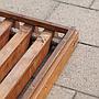 Serving hatch in varnished oak by Christophe Gevers from the Générale de Banque (various lengths)