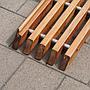 Serving hatch in varnished oak by Christophe Gevers from the Générale de Banque (various lengths)