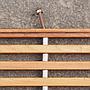 Serving hatch in varnished oak by Christophe Gevers from the Générale de Banque (various lengths)