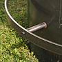 High table in steel with footrest by Christophe Gevers from the Générale de Banque