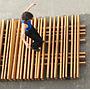 Standing partition in solid oak by Christophe Gevers from the Générale de Banque