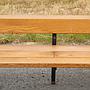 Bench in solid oak by Christophe Gevers from the Générale de Banque (various lengths)