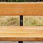 Bench in solid oak by Christophe Gevers from the Générale de Banque (various lengths)