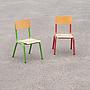 School chair with tubular steel legs (various colors)