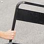 Stackable chair 'CH–07 A' in black square tubular steel by Ateliers J&J