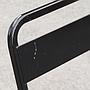 Stackable chair 'CH–07 A' in black square tubular steel by Ateliers J&J