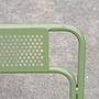 Stackable chair 'CH–05 D' in green tubular steel by Ateliers J&J